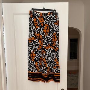 Stylish Orange and Black Patterned pants